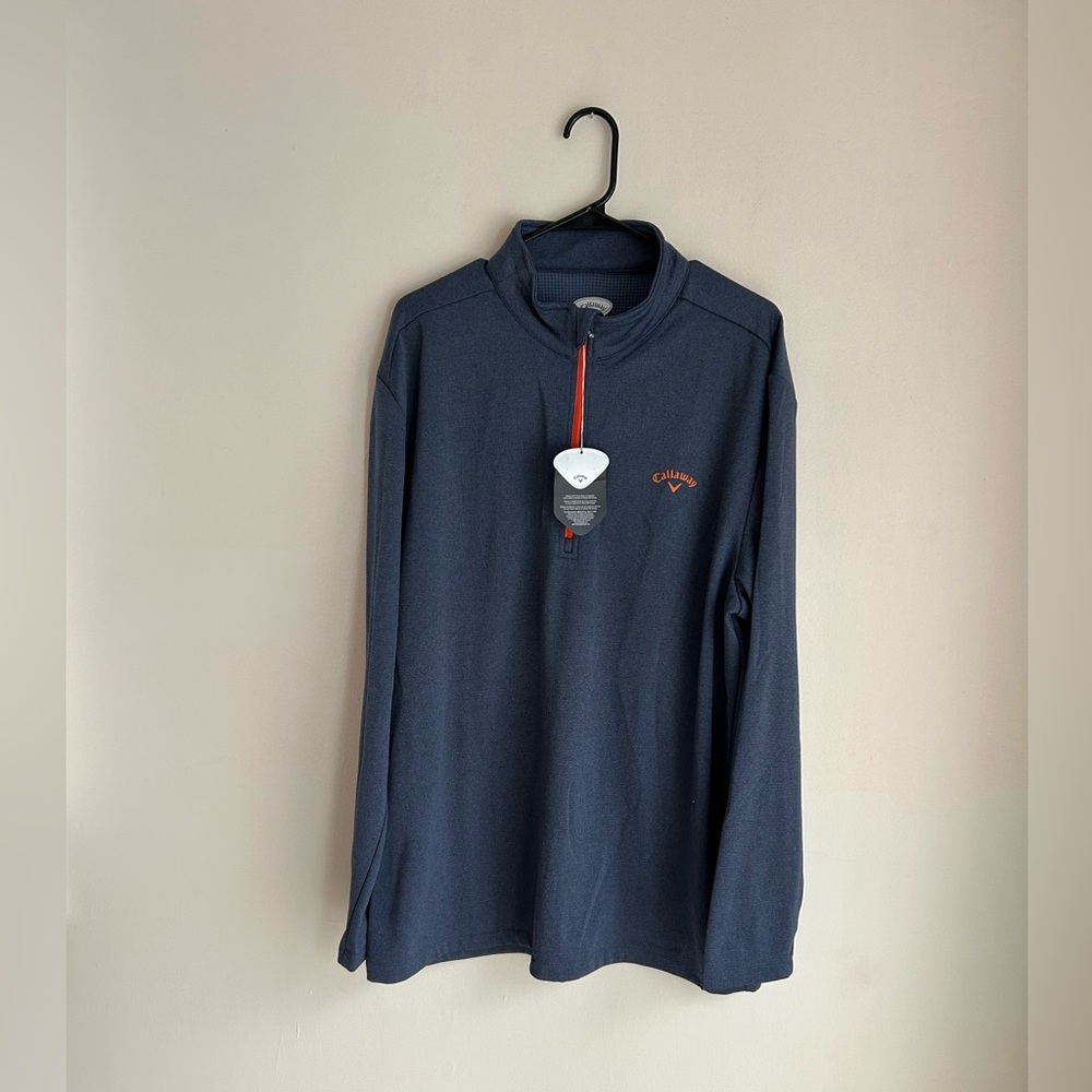 NWT Men’s Callaway Quarter Zip Pullover. XXL